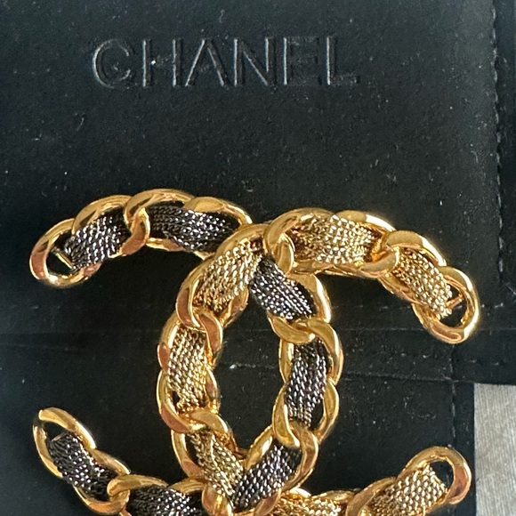 Chanel Gold and Black Brooch - Picture 3 of 4